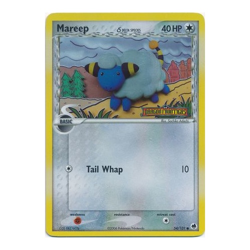 Mareep (Delta Species) 54/101 EX Dragon Frontiers Reverse Holo Common Pokemon Card NEAR MINT TCG