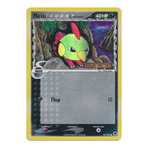Natu (Delta Species) 55/101 EX Dragon Frontiers Reverse Holo Common Pokemon Card NEAR MINT TCG