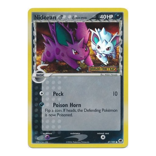 Nidoran (Delta Species) 57/101 EX Dragon Frontiers Reverse Holo Common Pokemon Card NEAR MINT TCG