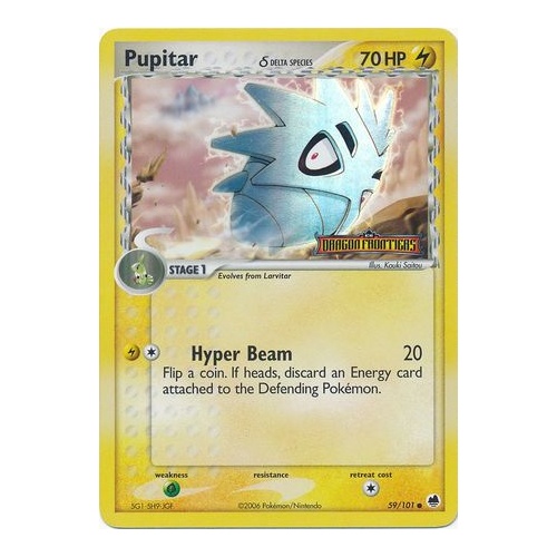 Pupitar (Delta Species) 59/101 EX Dragon Frontiers Reverse Holo Common Pokemon Card NEAR MINT TCG
