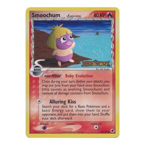 Smoochum (Delta Species) 64/101 EX Dragon Frontiers Reverse Holo Common Pokemon Card NEAR MINT TCG