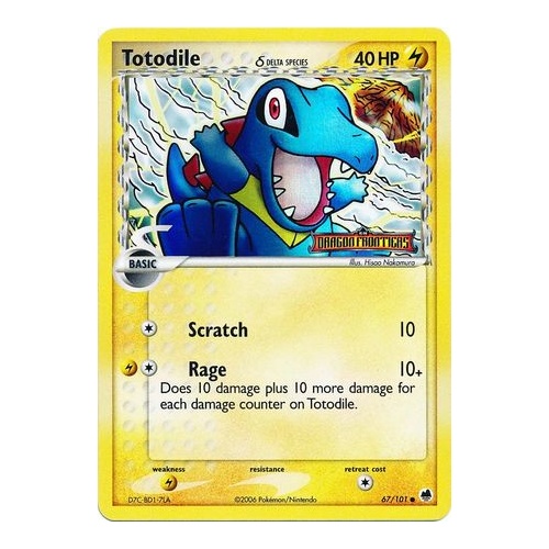 Totodile (Delta Species) 67/101 EX Dragon Frontiers Reverse Holo Common Pokemon Card NEAR MINT TCG