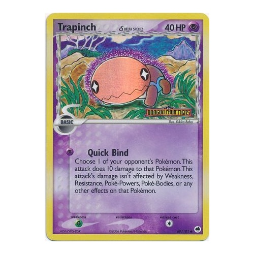 Trapinch (Delta Species) 69/101 EX Dragon Frontiers Reverse Holo Common Pokemon Card NEAR MINT TCG