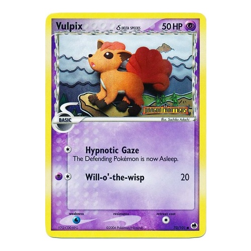 Vulpix (Delta Species) 70/101 EX Dragon Frontiers Reverse Holo Common Pokemon Card NEAR MINT TCG