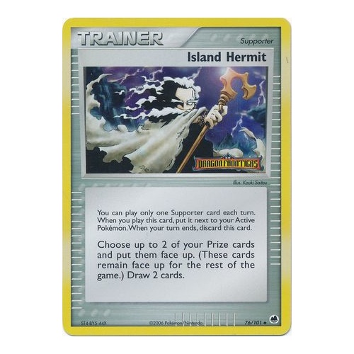 Island Hermit 76/101 EX Dragon Frontiers Reverse Holo Uncommon Trainer Pokemon Card NEAR MINT TCG