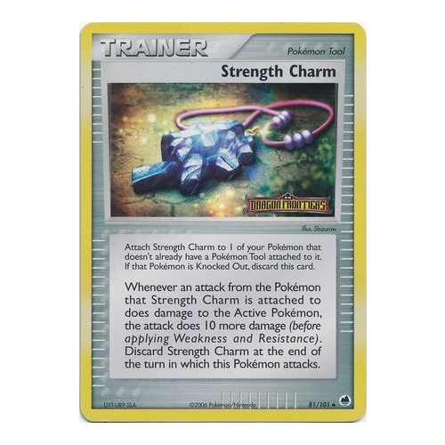 Strength Charm 81/101 EX Dragon Frontiers Reverse Holo Uncommon Trainer Pokemon Card NEAR MINT TCG