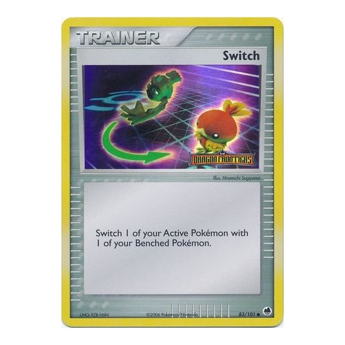 Switch 83/101 EX Dragon Frontiers Reverse Holo Common Trainer Pokemon Card NEAR MINT TCG