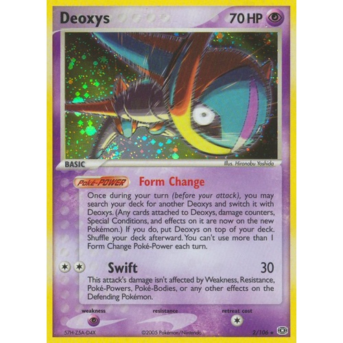 Deoxys 2/106 EX Emerald Holo Rare Pokemon Card NEAR MINT TCG