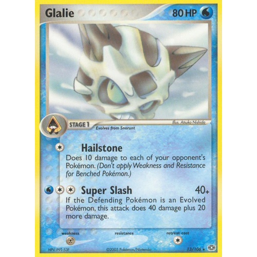 Glalie 13/106 EX Emerald Rare Pokemon Card NEAR MINT TCG