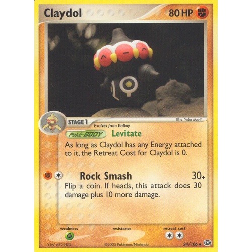 Claydol 24/106 EX Emerald Uncommon Pokemon Card NEAR MINT TCG