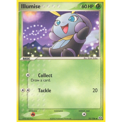 Illumise 32/106 EX Emerald Uncommon Pokemon Card NEAR MINT TCG