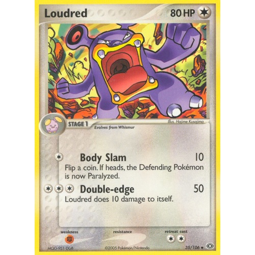Loudred 35/106 EX Emerald Uncommon Pokemon Card NEAR MINT TCG