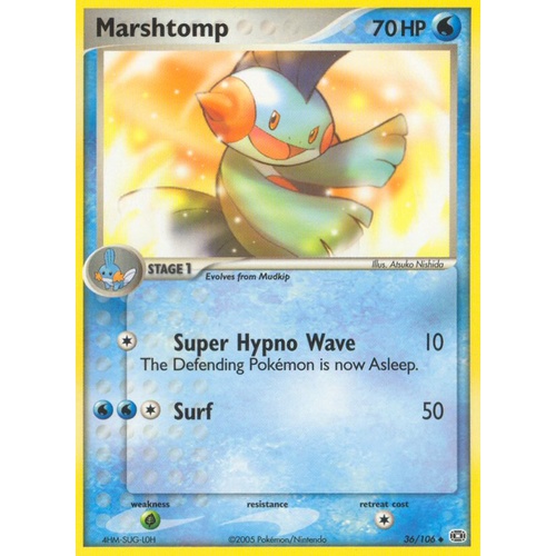 Marshtomp 36/106 EX Emerald Uncommon Pokemon Card NEAR MINT TCG