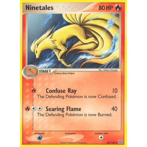 Ninetales 38/106 EX Emerald Uncommon Pokemon Card NEAR MINT TCG