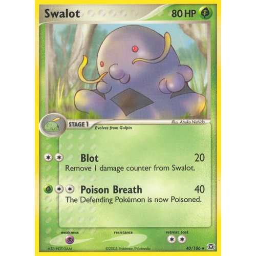 Swalot 40/106 EX Emerald Uncommon Pokemon Card NEAR MINT TCG