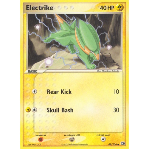 Electrike 48/106 EX Emerald Common Pokemon Card NEAR MINT TCG