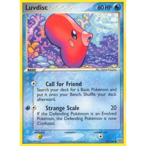 Luvdisc 53/106 EX Emerald Common Pokemon Card NEAR MINT TCG