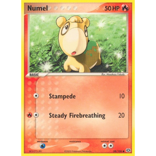 Numel 58/106 EX Emerald Common Pokemon Card NEAR MINT TCG