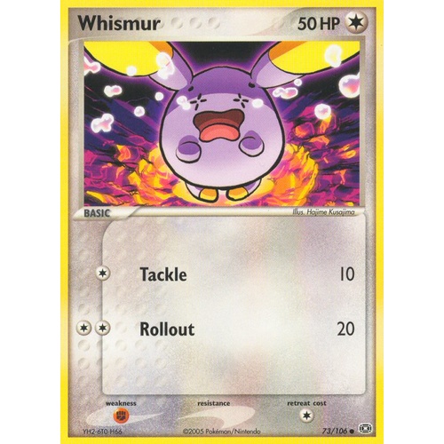 Whismur 73/106 EX Emerald Common Pokemon Card NEAR MINT TCG