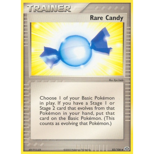 Rare Candy 83/106 EX Emerald Uncommon Trainer Pokemon Card NEAR MINT TCG