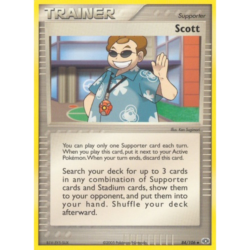 Scott 84/106 EX Emerald Uncommon Trainer Pokemon Card NEAR MINT TCG