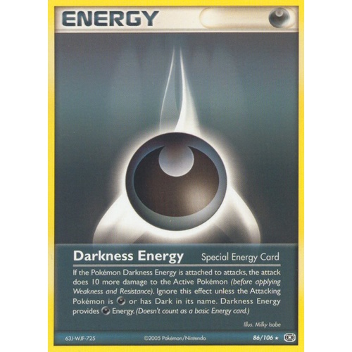 Darkness Energy 86/106 EX Emerald Rare Pokemon Card NEAR MINT TCG