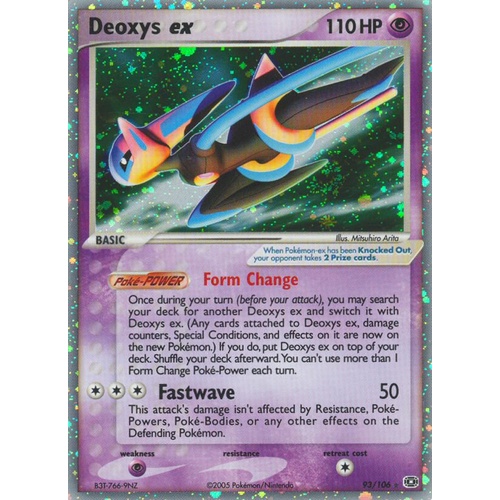 Deoxys ex 93/106 EX Emerald Holo Ultra Rare Pokemon Card NEAR MINT TCG