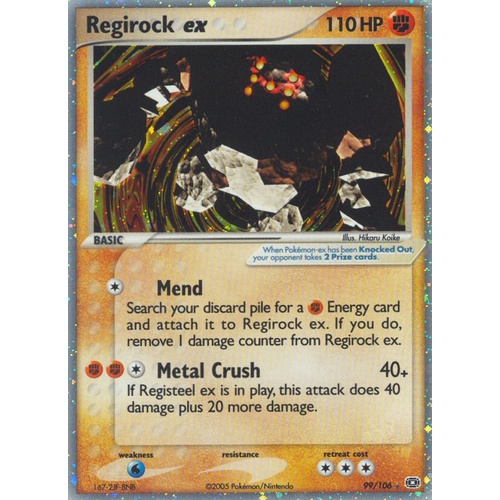 Regirock ex 99/106 EX Emerald Holo Ultra Rare Pokemon Card NEAR MINT TCG