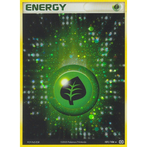 Grass Energy 101/106 EX Emerald Holo Rare Pokemon Card NEAR MINT TCG