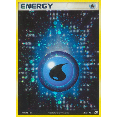 Water Energy 103/106 EX Emerald Holo Rare Pokemon Card NEAR MINT TCG