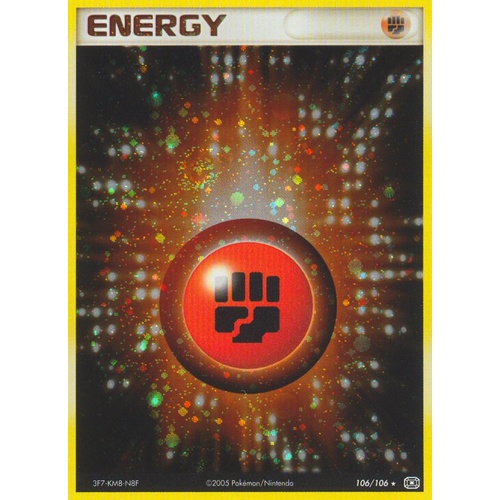 Fighting Energy 106/106 EX Emerald Holo Rare Pokemon Card NEAR MINT TCG