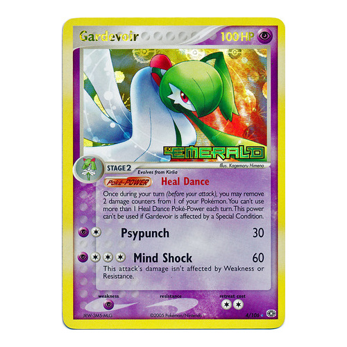 Gardevoir 4/106 EX Emerald Reverse Holo Rare Pokemon Card NEAR MINT TCG