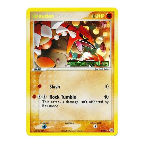 Groudon 5/106 EX Emerald Reverse Holo Rare Pokemon Card NEAR MINT TCG