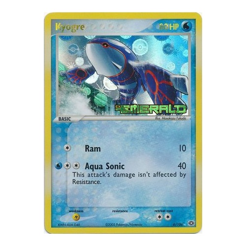 Kyogre 6/106 EX Emerald Reverse Holo Rare Pokemon Card NEAR MINT TCG