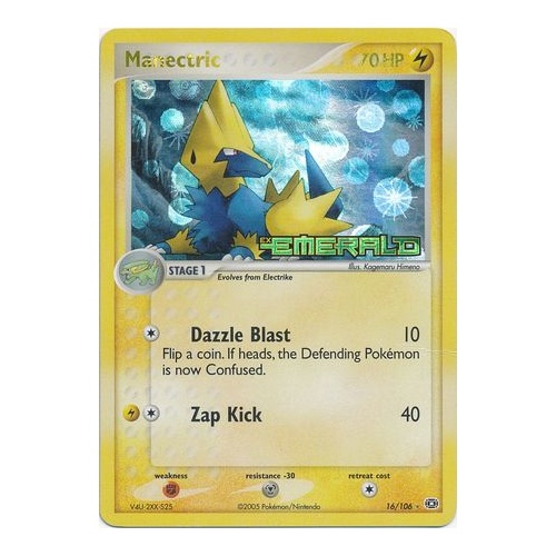 Manectric 16/106 EX Emerald Reverse Holo Rare Pokemon Card NEAR MINT TCG