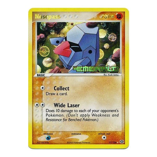 Nosepass 17/106 EX Emerald Reverse Holo Rare Pokemon Card NEAR MINT TCG