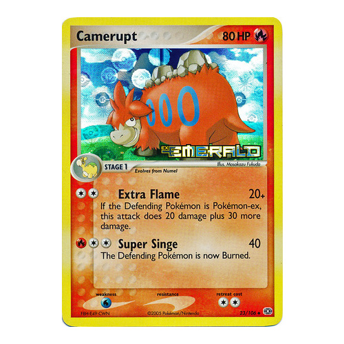 Camerupt 23/106 EX Emerald Reverse Holo Uncommon Pokemon Card NEAR MINT TCG