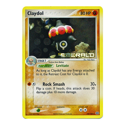 Claydol 24/106 EX Emerald Reverse Holo Uncommon Pokemon Card NEAR MINT TCG
