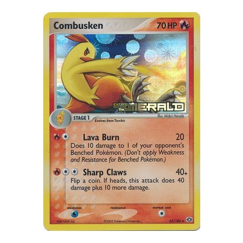 Combusken 25/106 EX Emerald Reverse Holo Uncommon Pokemon Card NEAR MINT TCG