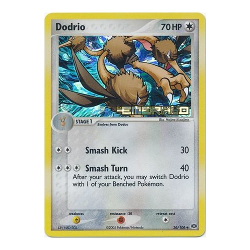 Dodrio 26/106 EX Emerald Reverse Holo Uncommon Pokemon Card NEAR MINT TCG