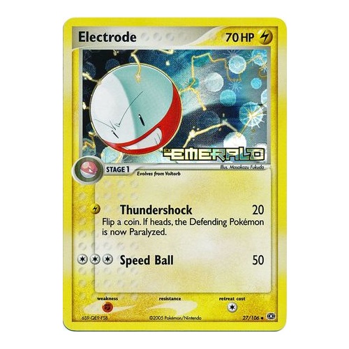 Electrode 27/106 EX Emerald Reverse Holo Uncommon Pokemon Card NEAR MINT TCG