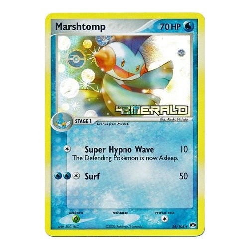 Marshtomp 36/106 EX Emerald Reverse Holo Uncommon Pokemon Card NEAR MINT TCG