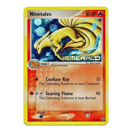 Ninetales 38/106 EX Emerald Reverse Holo Uncommon Pokemon Card NEAR MINT TCG