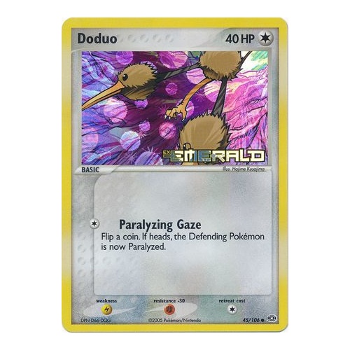 Doduo 45/106 EX Emerald Reverse Holo Common Pokemon Card NEAR MINT TCG