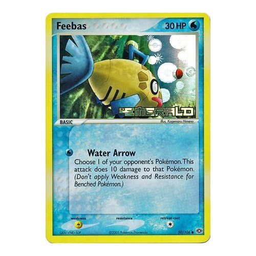 Feebas 50/106 EX Emerald Reverse Holo Common Pokemon Card NEAR MINT TCG