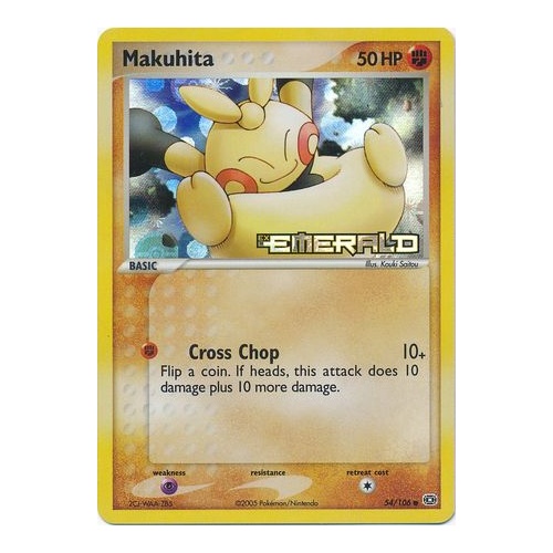 Makuhita 54/106 EX Emerald Reverse Holo Common Pokemon Card NEAR MINT TCG