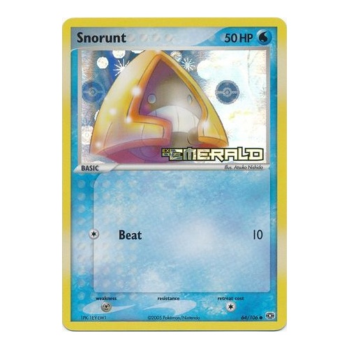 Snorunt 64/106 EX Emerald Reverse Holo Common Pokemon Card NEAR MINT TCG