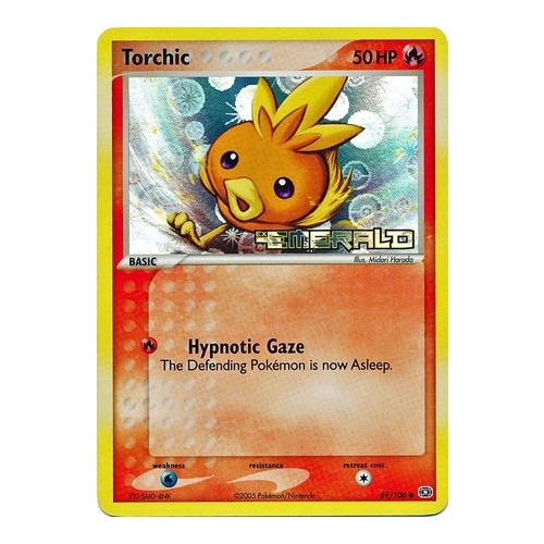 Torchic 69/106 EX Emerald Reverse Holo Common Pokemon Card NEAR MINT TCG