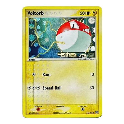 Voltorb 71/106 EX Emerald Reverse Holo Common Pokemon Card NEAR MINT TCG