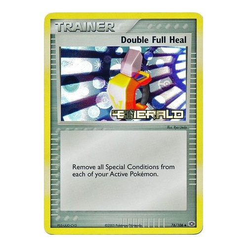 Double Full Heal 76/106 EX Emerald Reverse Holo Uncommon Trainer Pokemon Card NEAR MINT TCG